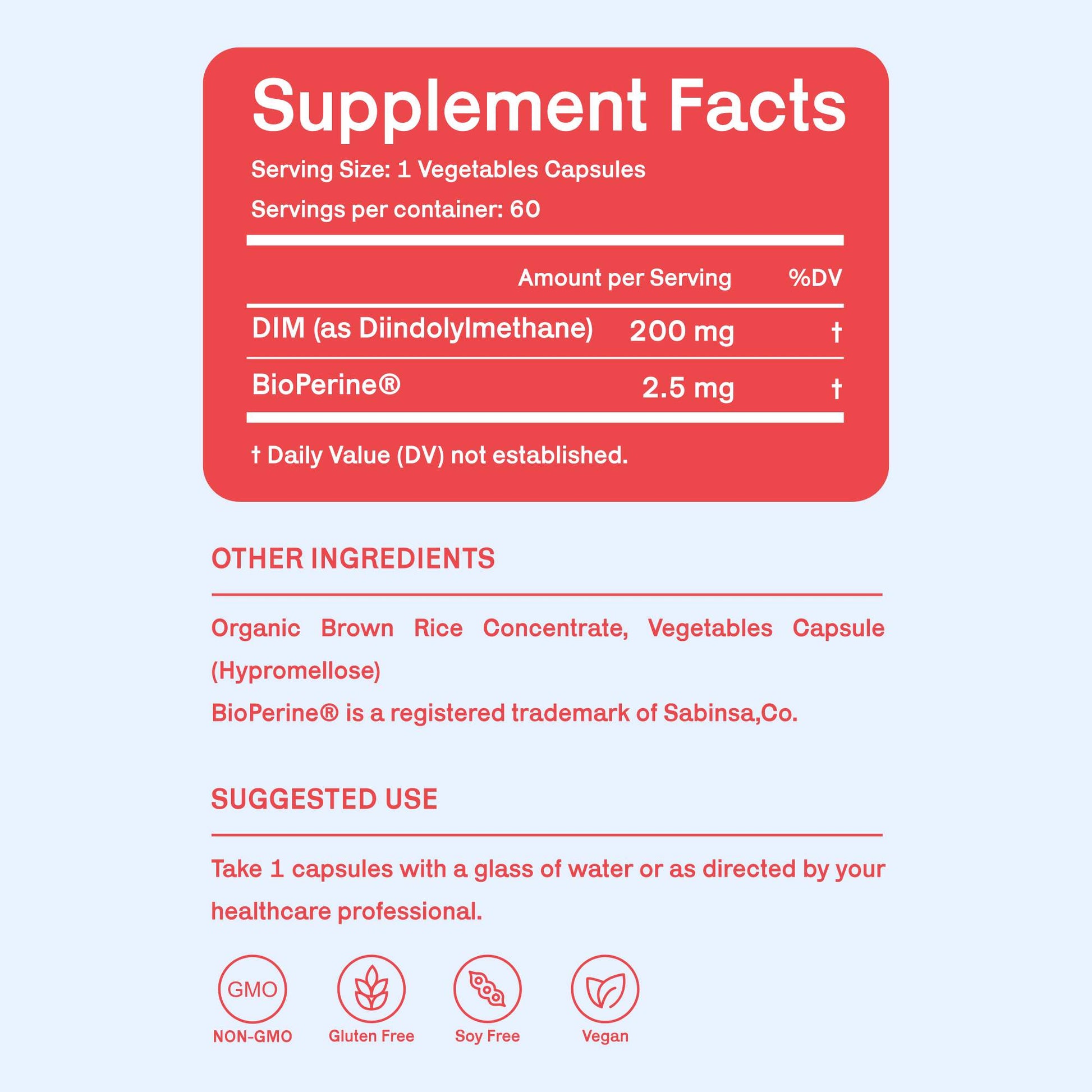 ELLAVita Balance DIM Supplement Ingredients