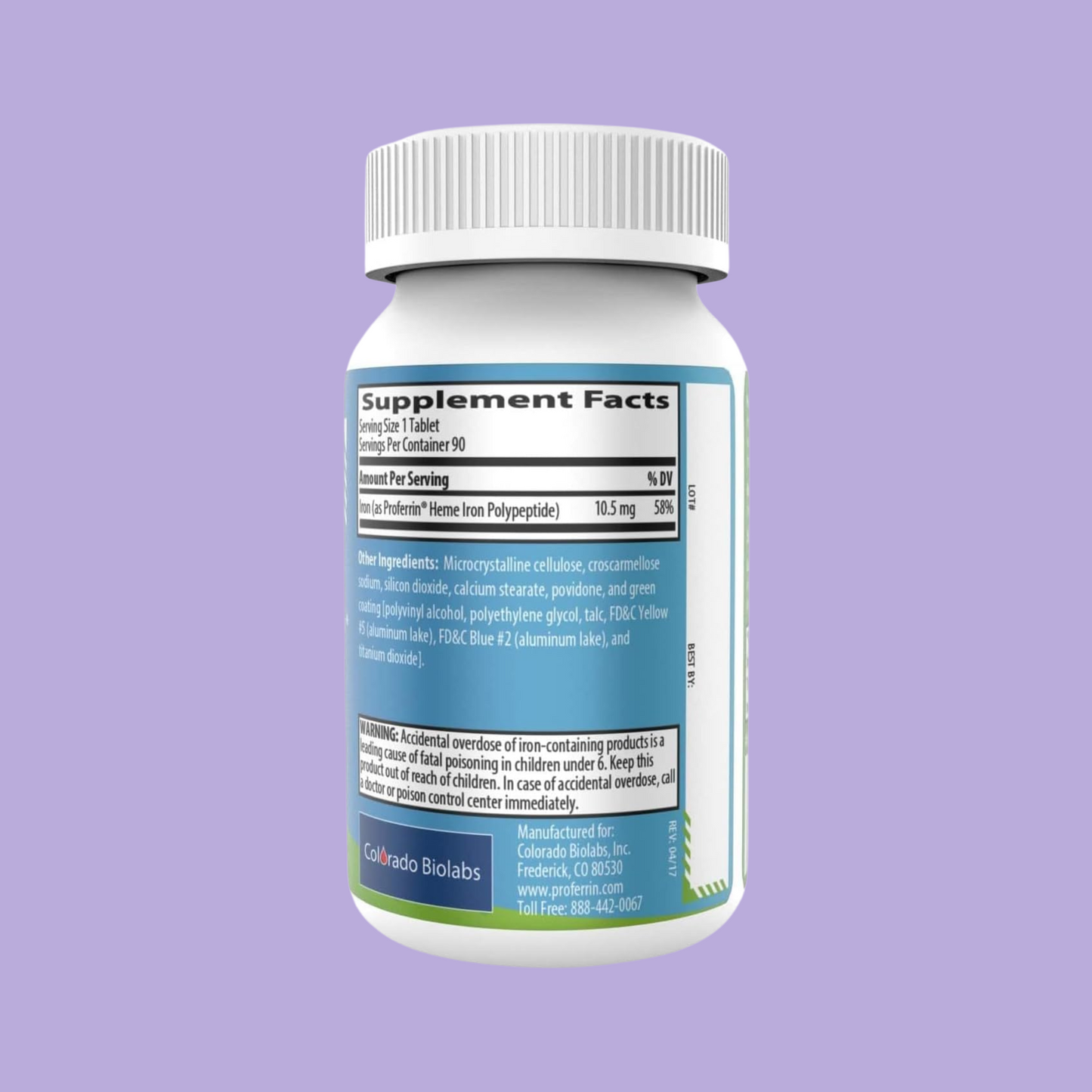 Proferrin ES: 10.5mg of High Absorbing Heme Iron Polypeptide